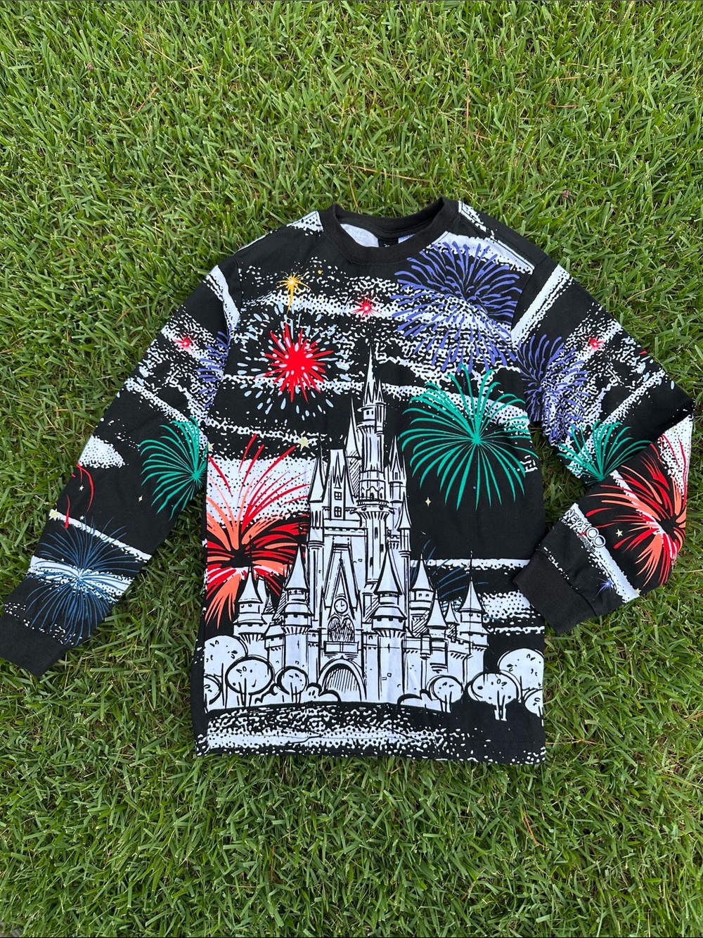 Disney 100 Castle & Fireworks long sleeve tee